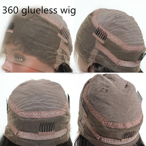 Livraison du jour au lendemain malaisiens cheveux 360 <span class=keywords><strong>sans</strong></span> colle pleines perruques de <span class=keywords><strong>lacet</strong></span> blanchis noeuds - Product Image 6