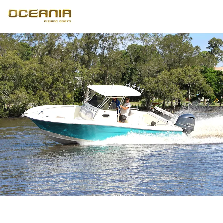 Speed-barco de pesca de atún, consola central de fibra de vidrio, a la venta