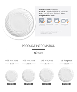 Chao zhouju — service de vaisselle, assiettes à <span class=keywords><strong>Pizza</strong></span> en porcelaine blanche, assiettes à <span class=keywords><strong>Pizza</strong></span> en céramique pour Restaurant ^ - Product Image 4