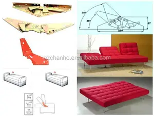 Due posizioni di regolazione in metallo cerniera pieghevole cerniera divano letto divano letto di metallo staffa a cerniera ch-b05-1