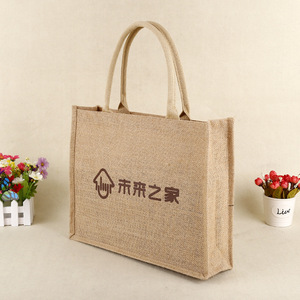 Custom Wholesales Cheap ECO LOGO Printed Promotion Burlap Jute <strong>Bag</strong> <strong>Hessian</strong> Tote <strong>Bag</strong> for Shopping Gift Wedding - Product Image 2