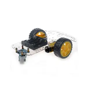 מנוע חכם רובוט רכב אקריליק שלדת קיט מהירות מקודד סוללה תיבת 2WD קולי מודול Diy קיט