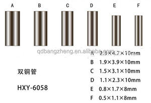 En gros <span class=keywords><strong>Cuivre</strong></span> Double Baril Manchons À <span class=keywords><strong>Sertir</strong></span> - Product Image 2