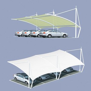 Nhà máy Kết Cấu Thép Trung Quốc Lắp đặt nhanh cấu trúc mái thép màng kéo xe nhà kho pvdf cấu trúc màng mái - Product Image 5