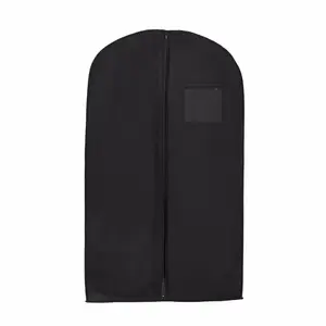 阿里巴巴中国干洗店用黑色布料可折叠服装袋