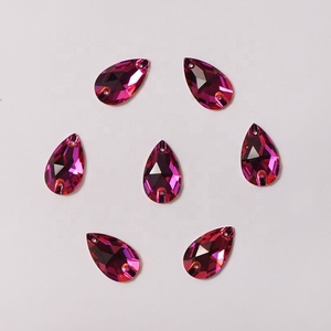 Top Quality fucsia Rivoli abbigliamento da cucire Flatback Strass cucire su Strass di cristallo gemme - Product Image 6