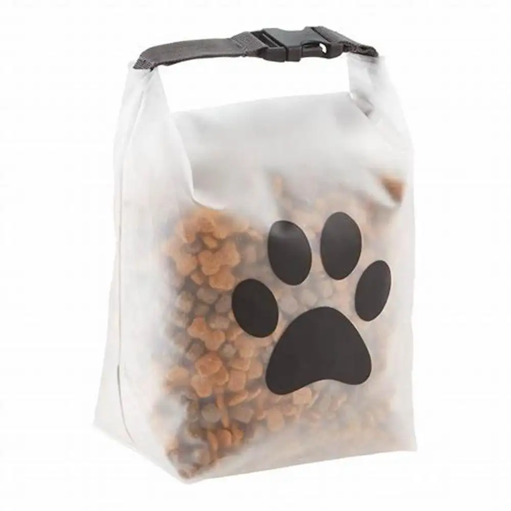 100% 食品グレードの犬猫おやつ包装ブロック正方形平底ジッパースタンドアップポーチプラスチックペットフードバッグ
