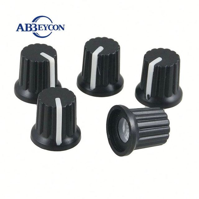 KN-20 Plastic/rubber Potentiometer Knob Series: Radio Volume Control Knob