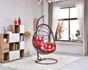 เก้าอี้หวายเทียมแบบแขวน งานฝีมือ เก้าอี้ทรงไข่ สำหรับคนเดียว - Product Image 1