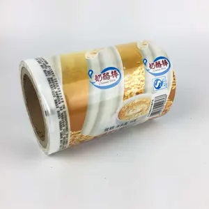 Impresión personalizada hielo crema perla BOPP laminado plástico de alimentos embalaje automático rollo de película para bolsas