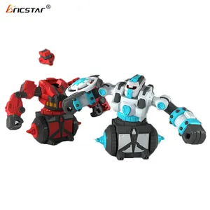 Multi-functional double pack fight 360 degree rotating rc boxing battle robot with sound