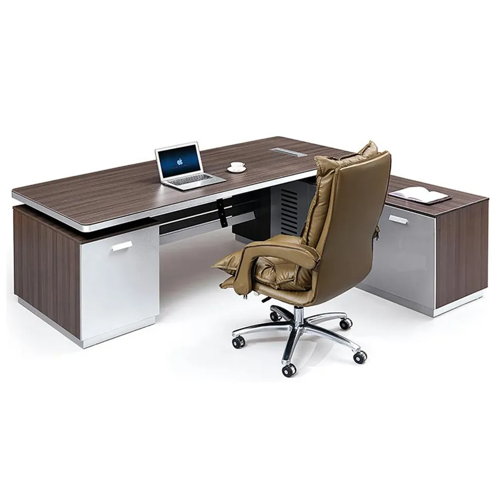 DF9201 लक्जरी आधुनिक कार्यालय कार्यकारी प्रबंधक कार्य केंद्र एल आकार डेस्क चीन में किए गए