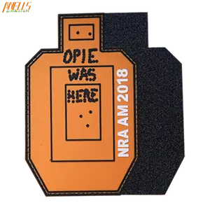 Prezzo di fabbrica Morale cucire sulla forma di scudo morbido PVC Patch in gomma supporto in Velcro - Product Image 1