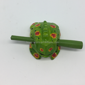 Tayland oyma el sanatları renkli ahşap kurbağa oyuncak - Product Image 6