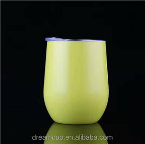 Taza de café de viaje con logotipo personalizado, 350ml, en forma de huevo, al vacío, vasos de vino de acero inoxidable, taza de cerveza, vaso de vino de 12oz - Product Image 3