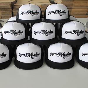 Gorra de malla de camionero plana con Cierre trasero en blanco de promoción - Product Image 6