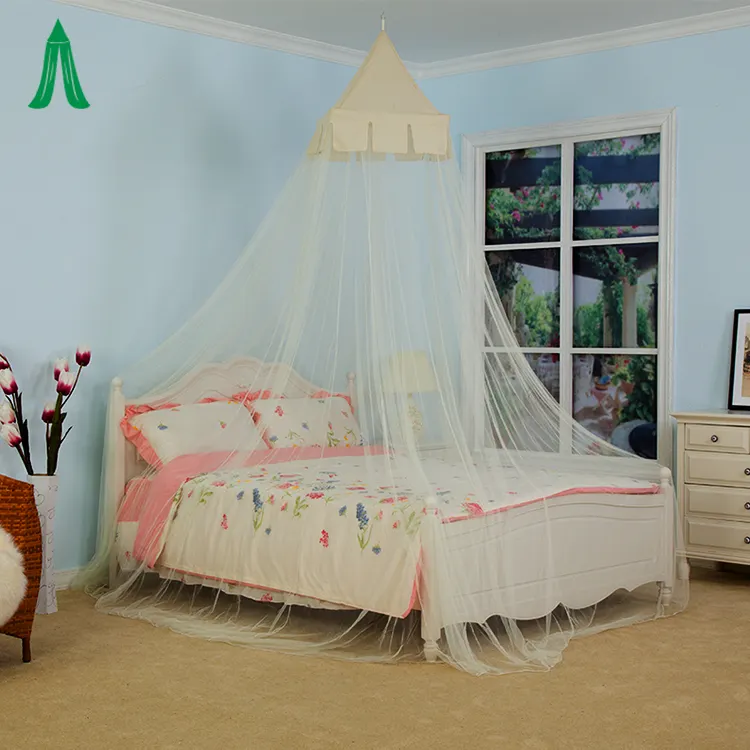 Công Chúa giường đôi tán mái vòm lâu đài hình nón lưới chống muỗi cho trẻ em trong nhà người lớn treo màu trắng, đen & tùy chỉnh tất cả các mùa
