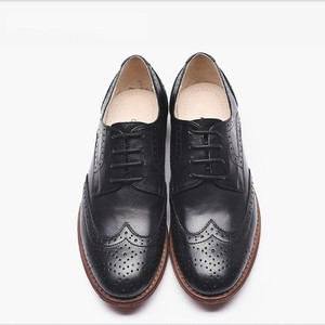LOGO personalizzato fatto a mano classico in vera pelle con lacci abito formale scarpe <span class=keywords><strong>oxford</strong></span> per donna e uomo - Product Image 5