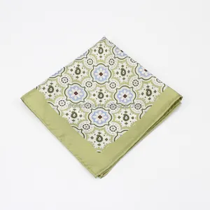 Wholesale Handmade Custom Printed Pocket Square Silk Handkerchiefs Hanky For Men