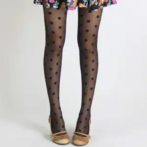 Collants japonais Sexy pour filles, Tube Jacquard à pois, fin et Transparent, vente en gros