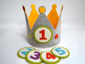 Corona di buon <span class=keywords><strong>compleanno</strong></span> carina con corona di feltro di età sostituibile per la festa di <span class=keywords><strong>compleanno</strong></span> dei bambini - Product Image 5