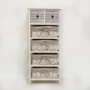 Tủ Góc Phòng Khách Bằng Gỗ Nguyên Miếng Tủ Ngăn Kéo Đựng Đồ Kèm Giỏ - Product Image 2