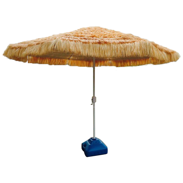 hut patio umbrella Ainfox 13ft Large Thatched Tiki Umbrella, Outdoor Heavy-Duty Double-Sided Rectangle Market for Garden, Deck, Backyard, Pool, Beach resistant UV Protection Polyester Can Last for Long Years.5 Funsite 6.5ft Tiki Umbrella Outdoor