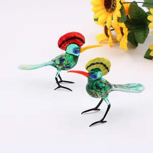 Murano Lampwork Glass Three Formia Bird Figurine