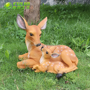 Commercio all'ingrosso outdoor artigianale decorazione del <span class=keywords><strong>giardino</strong></span> della resina vita size deer statue - Product Image 2