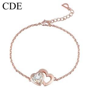 Cde 14k or, bijoux coeur gros bracelets cheville en or dessins - Product Image 2