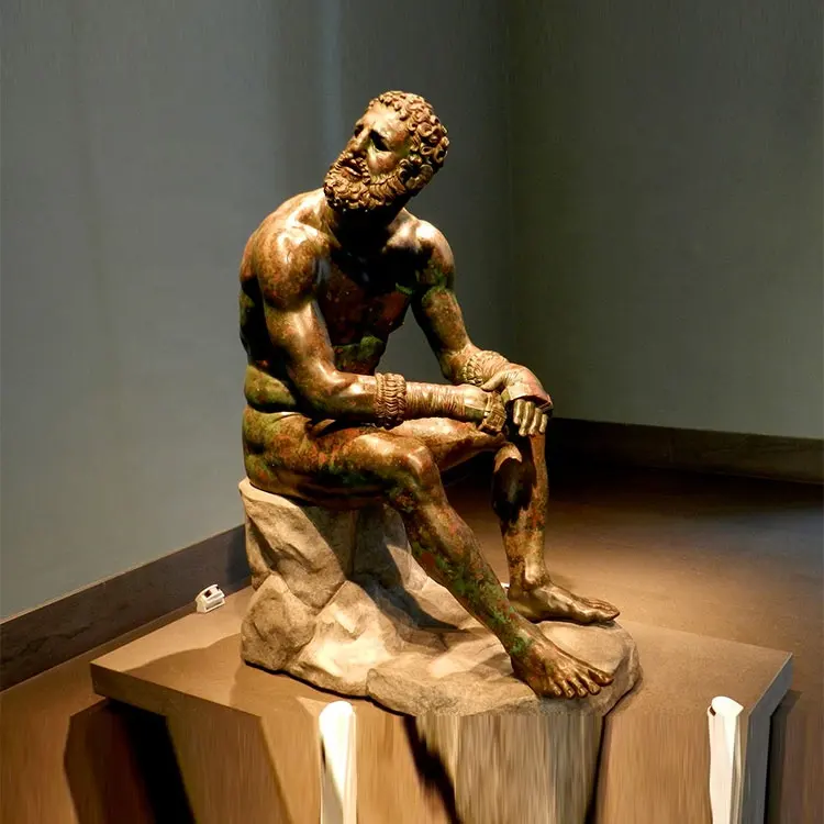 Berühmte Casting Bronze Boxer Man Statue zum Verkauf