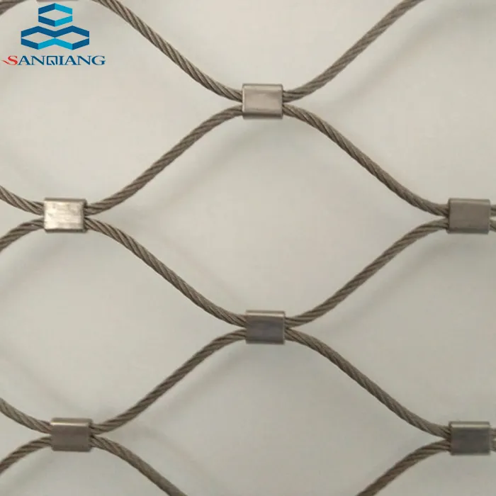 304 316 316l High strength Stainless Steel cable Wire Rope Mesh Net for Aviary zoo mesh