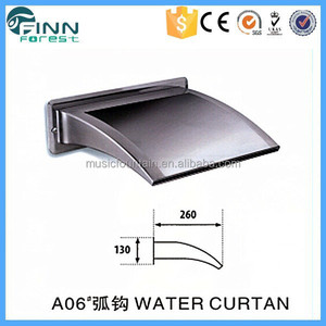 <span class=keywords><strong>Faire</strong></span> en acier inoxydable <span class=keywords><strong>cascade</strong></span> <span class=keywords><strong>piscine</strong></span> cabine de pulvérisation d'eau rideau - Product Image 6