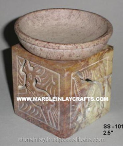 Pure Soapstone Aroma Oil Burner Handcrafted Items - Product Image 1