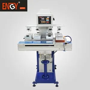 4 color electric pad printing machine with Tungsten steel ring for ink cup pad printer to print bottle