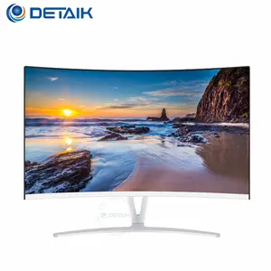 DETAIK 24 英寸 LED 台式电脑 PC 显示器全高清 24 英寸 IPS 面板 LCD 弯曲游戏显示器