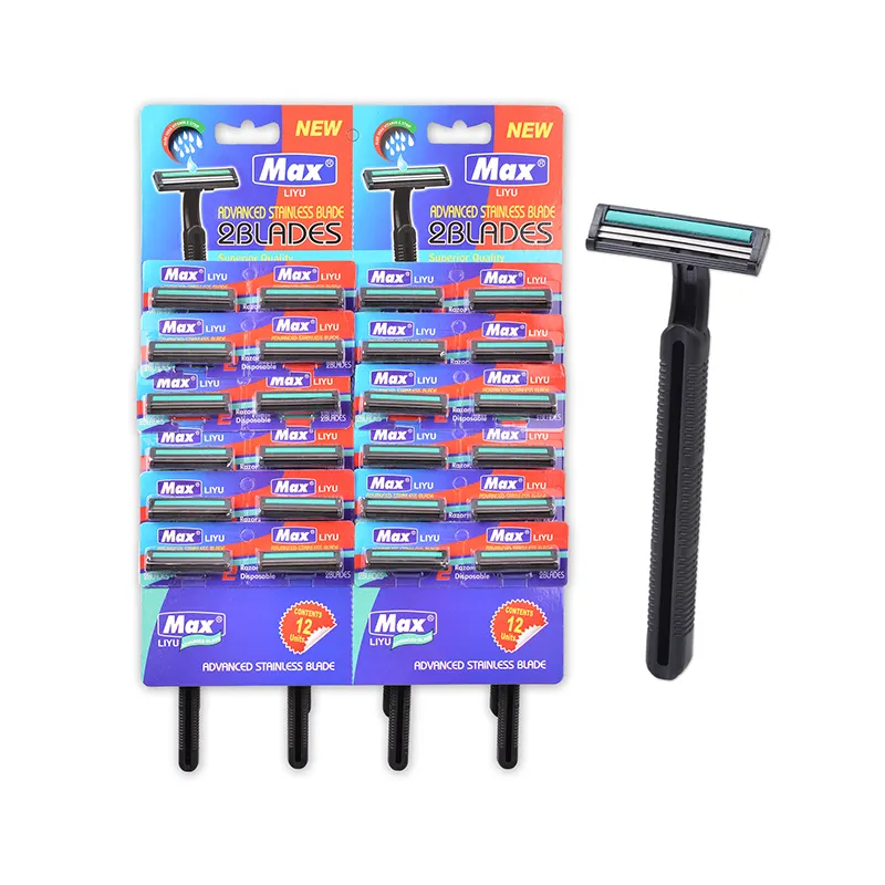 Hot selling male disposable shaving razors twin blade disposable razor
