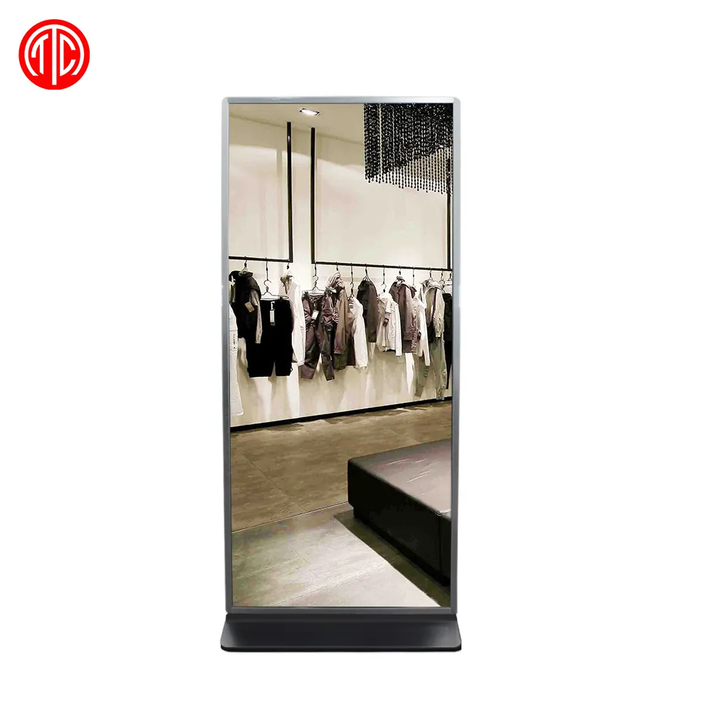 43 inch 55 inch indoor LCD digital signage magic mirror advertising totem