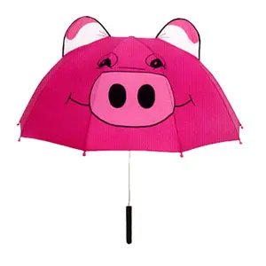 Parapluie 3D imprimés animaux de cochon pour enfants, 18 pouces, livraison gratuite