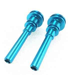 Usinage CNC moleté sur la surface essieu de roue avant anodisé argent fabriqué en chine - Product Image 2
