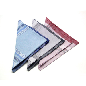 מותאם אישית לוגו <span class=keywords><strong>Mens</strong></span> פס כותנה ארוג ממחטה - Product Image 4