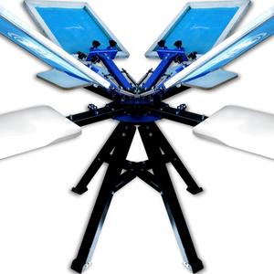 Hướng dẫn sử dụng quay 4 màu 4 trạm dệt Plastisol mực t Áo sơ mi lụa Màn hình máy in - Product Image 1