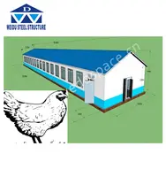 Desain Rumah Ayam Telur, Lapisan Desain Kandang Ayam Telur/Struktur Baja Desain Rumah Peternakan Ayam Prefab