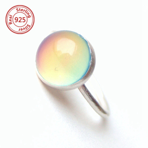 Bán Sỉ Nhẫn Bạc Tâm Trạng Bằng Bạc Tâm Trạng Thay Đổi Màu Sắc Đá Bán Quý Với Nhẫn Bạc - Product Image 2