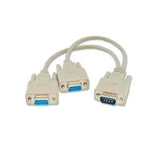 9 pin Serial DB9 männlichen zu Dual Split 2 ports DB9 Female RS232 Y Cable