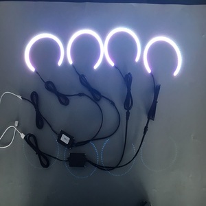 Super bright 12v led <span class=keywords><strong>multi</strong></span> <span class=keywords><strong>color</strong></span> <span class=keywords><strong>rgb</strong></span> headlight <span class=keywords><strong>halo</strong></span> ring 4pcs angel eyes - Product Image 1