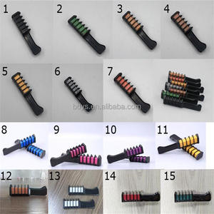 Set di 6 colori tipo pettine temporanea dei capelli gesso di colore - Product Image 6