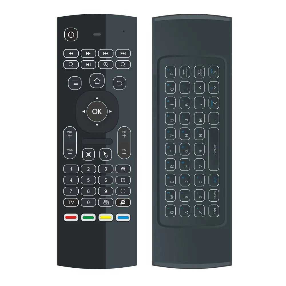 81 Key2.4G Беспроводная воздушная мышь Голос клавиатура + ИК-обучения два боковых MX3 пульт дистанционного управления смарт-ТВ, IPTV, мини-ПК, HTPC,ANDROID TV BOX