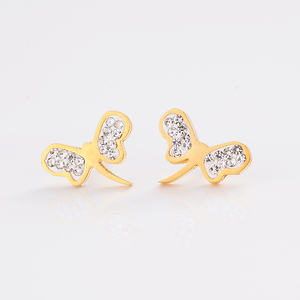 ขายส่ง Bling สแตนเลสสตีล Dragonfly ประเภทส่วนบุคคลต่างหูสร้อยคอของขวัญผู้หญิงเครื่องประดับชุด - Product Image 3