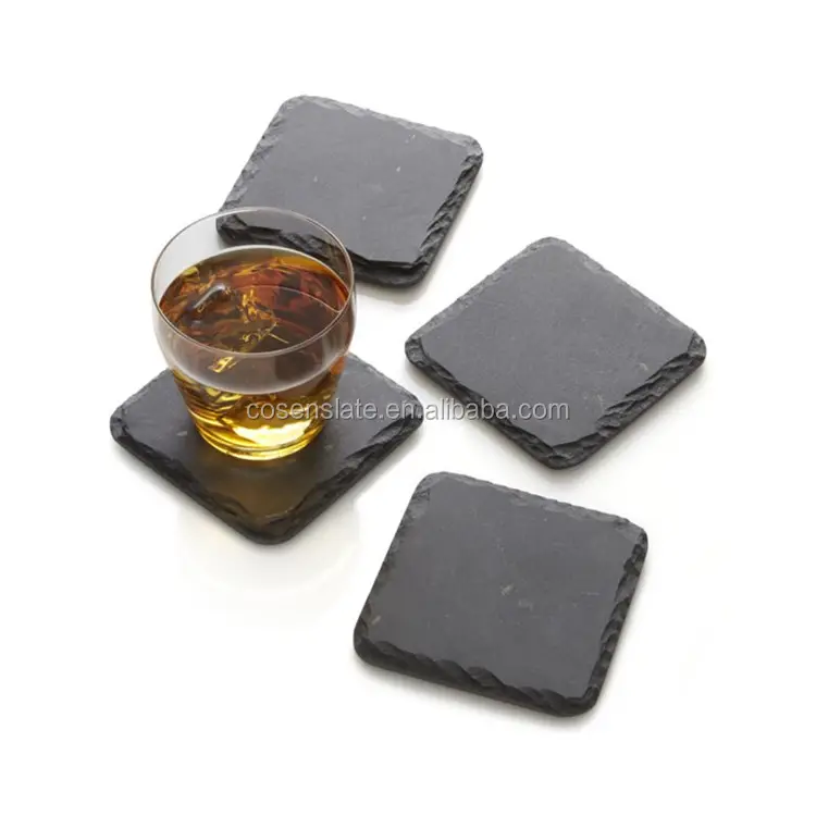 Cheap Price Wholesale Wine Cup Natural Stone Slate Coaster for Promotional Gifts